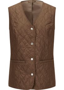 Dames Bodywarmer met strookzakken bruin Maat 54