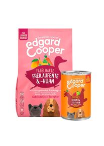 Edgard & Cooper Junior Freilaufente & Huhn 12kg + 6x400g Huhn gratis