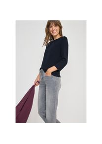 Cecil, Damen, 3/4-Arm-Shirt mit U-Boot-Ausschnitt, universal blue, S (38), universal blue, Shirt f&uuml;r Damen von Cecil