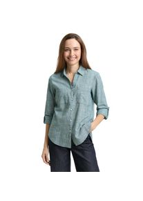 Tom Tailor, Damen, Langarmbluse mit Brusttaschen, Deep Meadow Green, 42, Deep Meadow Green, Klassische Bluse von Tom Tailor