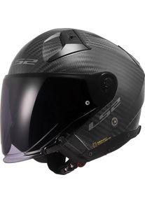 LS2 OF603 Infinity II Carbon, kask z otwartą twarzą , kolor: Matowy-Czarny , rozmiar: 3XL