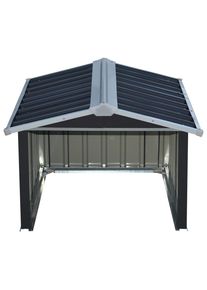 Homezone Kleingarage , Anthrazit , Metall , 86x100x63.5 cm , Gartenzubeh&ouml;r, Ger&auml;teschuppen