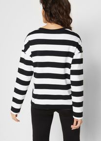 bonprix Bluzka z długim rękawem, z czystej bawełny interlock, czarny, 40/42