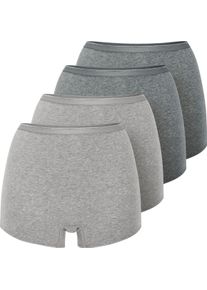 w&auml;schepur Damen Panty im Melange-Dessin 2x grau-meliert + 2x anthrazit-meliert Gr&ouml;&szlig;e 48