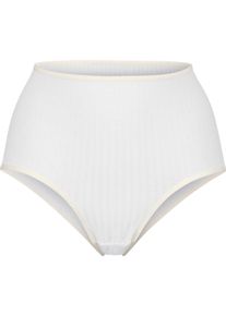 w&auml;schepur Dames Tailleslip met ribstructuur wit Maat 52/54