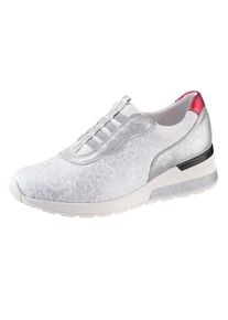 Waldl&auml;ufer Damen Slipper in wei&szlig;-bedruckt ,Gr&ouml;&szlig;e 8, Witt, 63% Textil, 37% Nubukleder