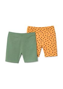 Tchibo - 2 Kinder-Radler-Leggings - Gr. 122/128 - schwarz/gepunktet