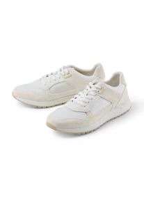 Tchibo - Veloursleder-Sneaker - Damen - Gr. 40 - wei&szlig;