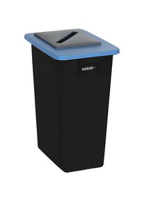 Wertstoffsammler, 1-fach-Sammler, 60 l, Rahmen blau, Deckel mit Schlitz eurokraft pro