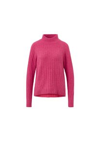 Tchibo - Prążkowany sweter z dzianiny ze st&oacute;jką - dla pań - rozmiar XL 48/50 - kolor: czerwony