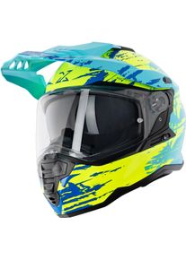 Spec-X SX-62.01 R1, kask przygodowy , kolor: Błękitny/Neonowyowy-Ż&oacute;łty , rozmiar: XS