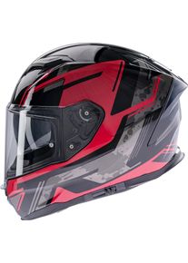Spec-X SX-82.03 R1, kask pełnotwarzowy , kolor: czerwony/czarny/szary , rozmiar: L