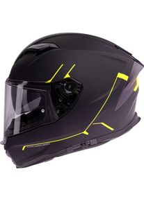 Spec-X SX-82.03 R2, kask pełnotwarzowy , kolor: Matowy Czarny/Neonowyowy-Ż&oacute;łty , rozmiar: M