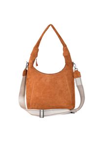 Harbour 2nd, Damen, Hobo &raquo;Laurine&laquo; Damen Handtasche, Umh&auml;ngetasche, Schultertasche mit Ziern&auml;hten, sand, sand, Aus edlem Veloursleder