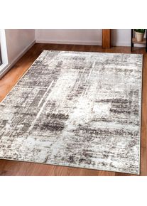 my home, Teppich &raquo;Salsa&laquo; rechteckig 9 mm H&ouml;he mit besonders weichem Flor, Kurzflor, im Vintage-Look, dichte Qualit&auml;t, sand, Kunstfaser, B : 80 cm 1 