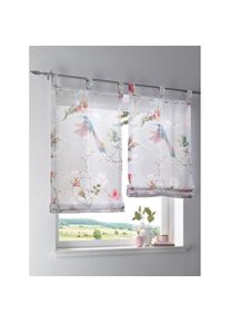 HEINE HOME, Raffrollo mit Schlaufen, grau-bunt, 140 cm