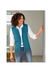 Casual Looks, Damen, Strickweste, petrol, 52, petrol, mit 50% Baumwolle
