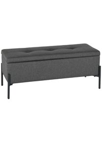 Mid.you Garderobenbank , Schwarz, Dunkelgrau , Metall, Textil , 95x41.5x37 cm , Garderobe, Garderobenb&auml;nke