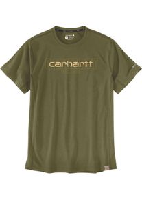 Carhartt Force Logo Graphic, t-shirt , couleur: Olive/Jaune (Gl7) , taille: S