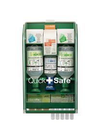 Plum Eerstehulpstation QuickSafe, compleet, h x b = 430 x 253 mm, groen/transparant
