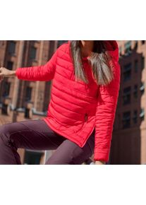 Tchibo - Női f&eacute;lcipz&aacute;ras steppelt dzseki - nő - m&eacute;ret 34 - piros