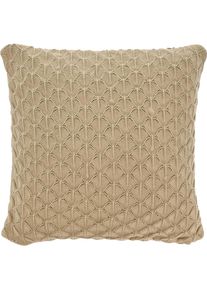 S&ouml;dahl S&ouml;dahl, Dekokissen, Kissen Scallop 45 cm x 45 cm, Taupe (45 x 45 cm)