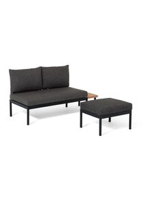Tchibo - Balkon-Lounge-Set &raquo;Elin&laquo; - 147x69x81cm - anthrazit - Aluminium / Eukalyptus-Massivholz / Stahl