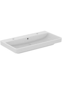 Ideal Standard i.life B Doppelwaschtisch T683101 102x54x16cm, je 1 Hahnloch, mit &Uuml;berlauf, wei&szlig;