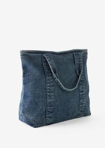 bonprix Femei Geantă shopper din denim, albastru, onesize