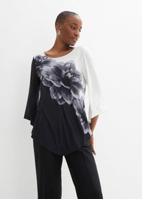 bonprix Shirt-Tunika mit Druck, schwarz