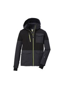 Killtec Skijacke &raquo;KSW 149 BYS SKI JCKT&laquo; Wasserdichte, atmungsaktive Kinderjacke mit verstellbarer Kapuze grau, Gr&ouml;&szlig;e 164