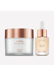 Glow Up Drops Gold S&eacute;rum Visage Booster d'&Eacute;clat & Glow Up Cr&egrave;me Visage Booster d'&Eacute;clat - M. Asam MAGIC CARE