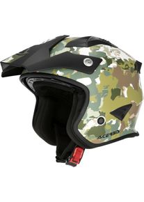 Acerbis Aria Camo, kask z otwartą twarzą , kolor: Matowy Oliwkowy/Brązowy/Zielony/Biały , rozmiar: XL