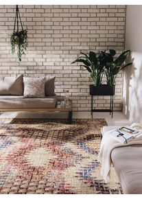 Tapis poil ras d'int&eacute;rieur et d'ext&eacute;rieur Kenya Multicouleur 80x165 cm - Tapis poil court design moderne pour salon