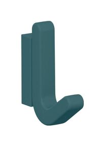 HEWI, Kleiderhaken + Wandgarderobe, Einzelhaken Serie 477 matt, elastisch Kunststoff (TPU) 55 aquablau H&ouml;he 68 mm