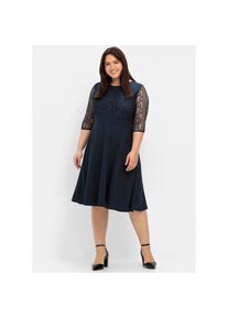 sheego, Damen, Cocktailkleid &raquo;Abendkleid&laquo;, nachtblau, Normalgr&ouml;&szlig;en, 44 - Normalgr&ouml;&szlig;en, nachtblau,