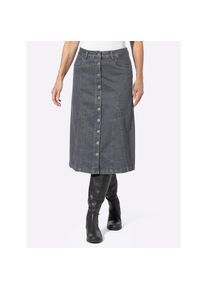 Inspirationen, Damen, Jeansrock, grey-denim, 24, grey-denim, hautsympathische Baumwoll-Qualit&auml;t