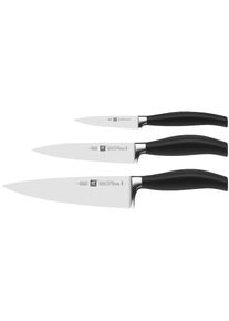 Zwilling, Messer-Set &raquo;***** FIVE STAR&laquo; Made in Germany, Sonderschmelze, Ergonomisch, 3-tlg., Schwarz, Stahl, Schwarz