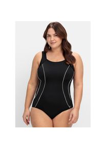 sheego, Damen, Badeanzug, schwarz-wei&szlig;, Cup B, 52 - Cup B, schwarz-wei&szlig;, Cup B, C, D, E, F