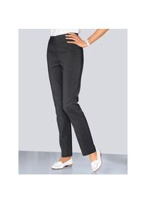 Classic Basics, Damen, Stretch-Hose, anthrazit, Kurzgr&ouml;&szlig;en, 21 - Kurzgr&ouml;&szlig;en, anthrazit, Hose in gerader Schnittf&uuml;hrung