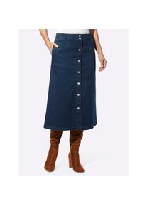 Classic Basics, Damen, Jeansrock, blue-stone-washed, 54, blue-stone-washed, weicher Denim