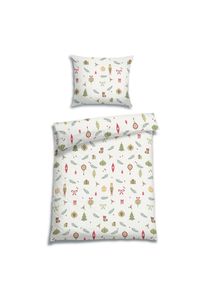 Florella Bettw&auml;sche , Wei&szlig; , Textil , Weihnachten , 140x200 cm , pflegeleicht, atmungsaktiv, hautfreundlich, angenehm w&auml;rmend, schadstoffgepr&uuml;ft , Heimtextilien, Bettw&auml;sche & Leint&uuml;cher, Bettw&auml;sche, Flanell-Bettw&auml;sche
