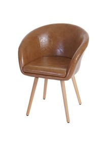 Esszimmerstuhl Malm&ouml; T633, Stuhl K&uuml;chenstuhl, Retro 50er Jahre Design ~ Kunstleder, Wildlederimitat