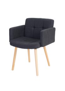 Esszimmerstuhl Orlando II, Stuhl K&uuml;chenstuhl, Retro-Design ~ Textil, dunkelgrau