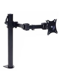 Monitorhalter HWC-D38, VESA bis 75x75/100x100mm schwenkbar neigbar drehbar bis 9kg ~ einarmig