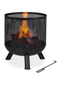 Relaxdays, Feuerschale, Feuerkorb (44 cm)