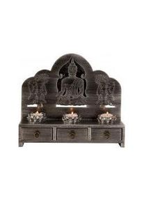 IKO, Kerzenst&auml;nder, Buddhaset Schr&auml;nkchen + Teelichten h=27cm b=31,7cm
