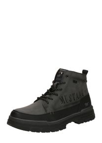 Mustang M&auml;n Boots med sn&ouml;rning 'Peppin' m&ouml;rkgr&aring; / svart Storlek 41