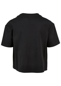 Urban Classics Flickor T-shirt 'Pleat' svart Storlek 146/152