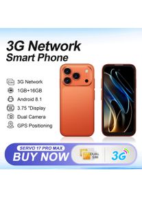 SERVO 17 PRO AMX mini Smartphone 3.75" Fullview Display 3G WCDMA Dual SIM Card GPS Face Unlock Android Small Smart Mobile Phones